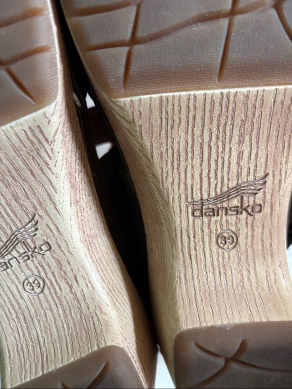 ❤️ Dansko Lucia Clogs Ivy Green Nutbuck Leather Back Strap Platform Comfort 39 9 - Picture 5 of 6